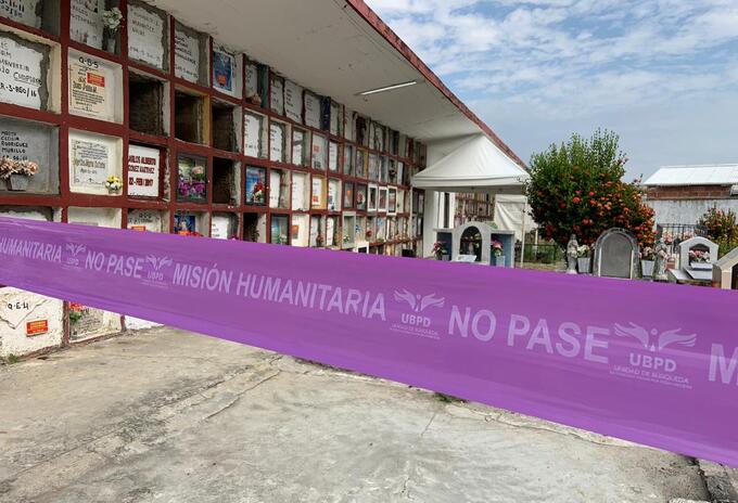 La Unidad de Personas Desaparecidas en cementerio de Puerto Berrío