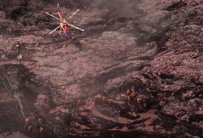 Ruptura de dique de mina en Brumadinho, Minas Gerais, Brasil, en 2019