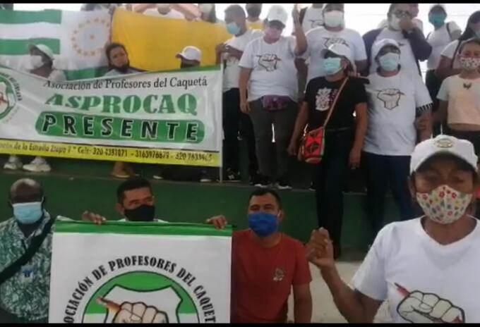 Protesta de docentes provisionales
