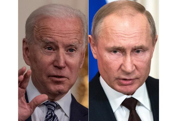 Joe Biden y Vladimir Putin, presidentes de EE.UU. y Rusia