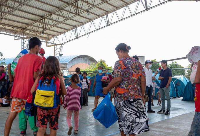 Combates, Venezuela, Arauquita, desolazados, familias