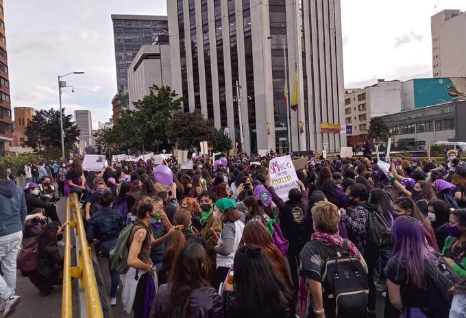 Marchas de mujeres el 8 de marzo en Bogotá