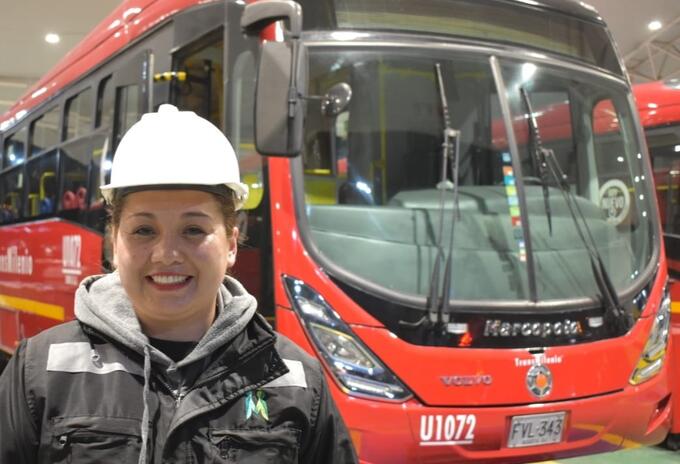 Yamile Zapata, Mecánica de buses de Transmilenio