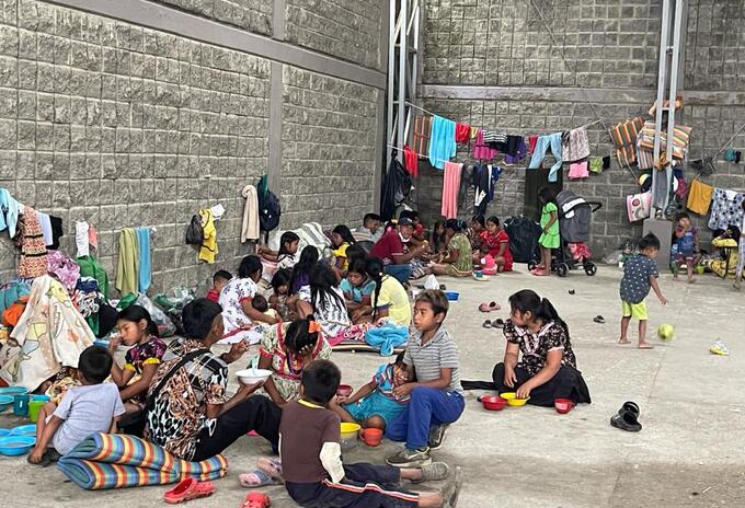 Indígenas Embera Katío refugiados en Risaralda.