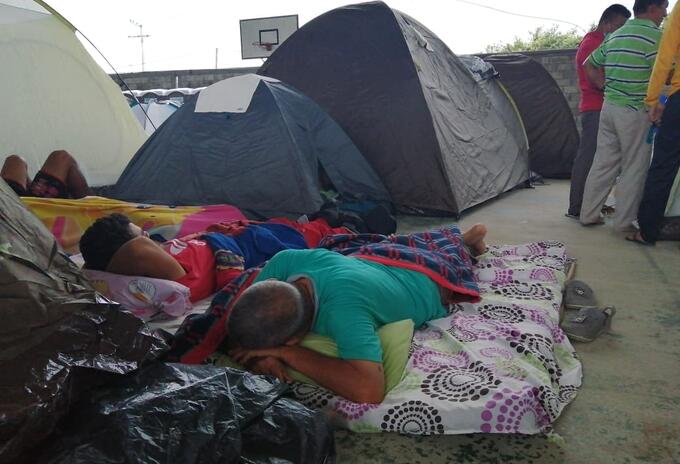 Así son los campamentos en los que se encuentran los ciudadanos venezolanos en Arauca