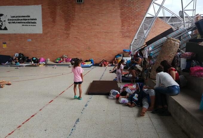 Niños en albergues de Arauquita