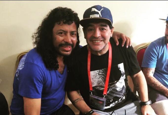 René Higuita y Diego Armando Maradona René Higuita y Diego Armando Maradona