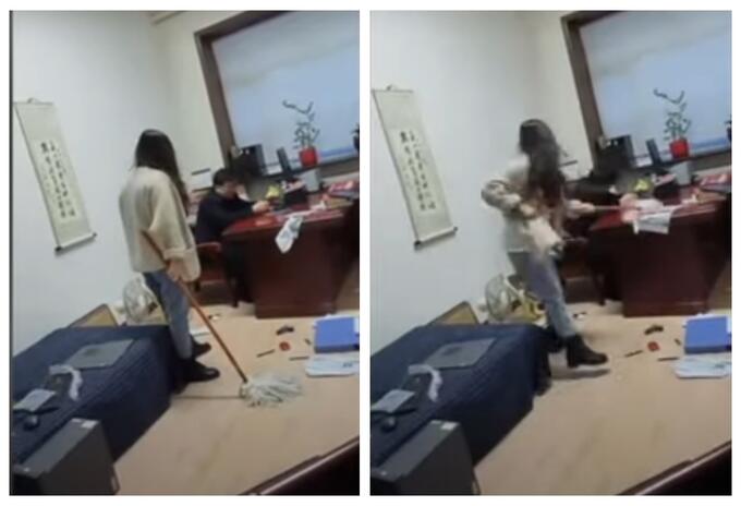 Mujer acosada en China