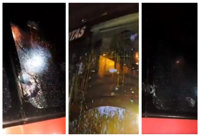 Ataque a bus de Patriotas a piedra en Tunja Ataque a bus de Patriotas a piedra en Tunja
