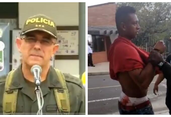 Pelea Fredy Guarín - policía