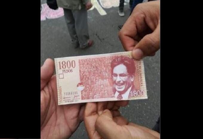 Broma con billete Carrasquilla de $1.800 se hace viral en redes