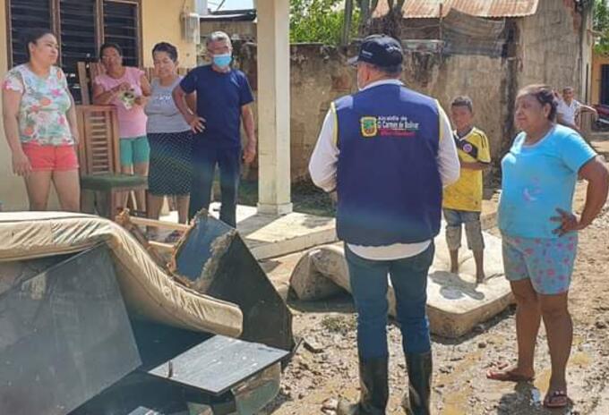 Emergencia por fuertes lluvias en El Carmen de Bolívar
