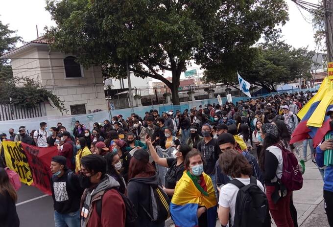Protestas estudiantiles en la Universidad Pedagógica