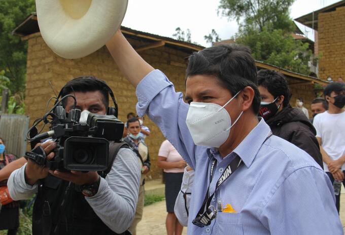 Pedro Castillo, candidato presidencial en Perú