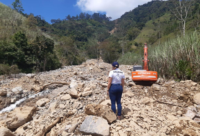 Atención de emergencias ocasionadas por las lluvias en Antioquia.