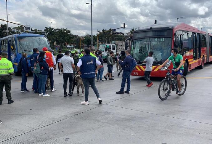 Protesta en la Av. NQS