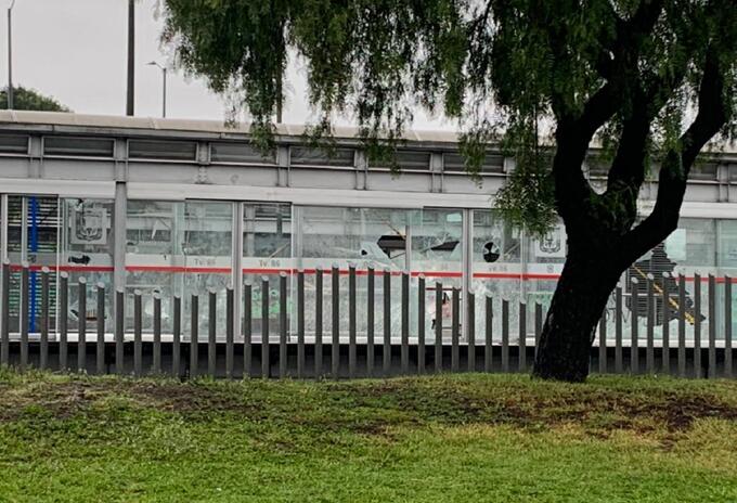 Vandalismo en estaciones de Transmilenio, durante las protestas