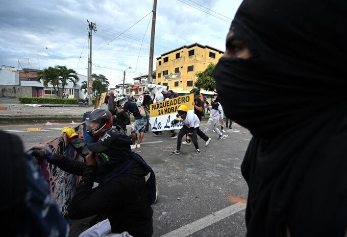 Disturbios en el sector de La Loma, en Cali