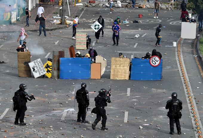 Disturbios en el sector de La Loma, en Cali