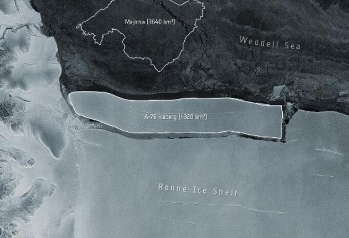 El iceberg más grande del mundo se separó de la Antártida