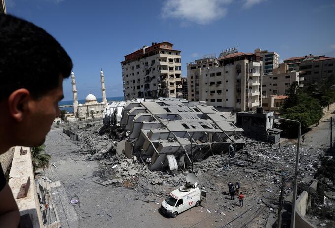 Bombardeo en Franja de Gaza el 12 de mayo de 2021