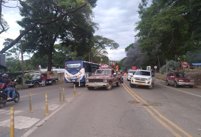 Bloqueo de vías en Norte de Santander