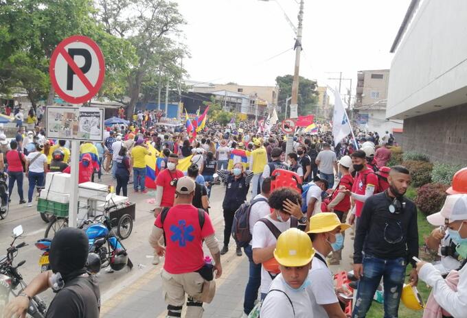 Marcha pacífica en Barranquilla