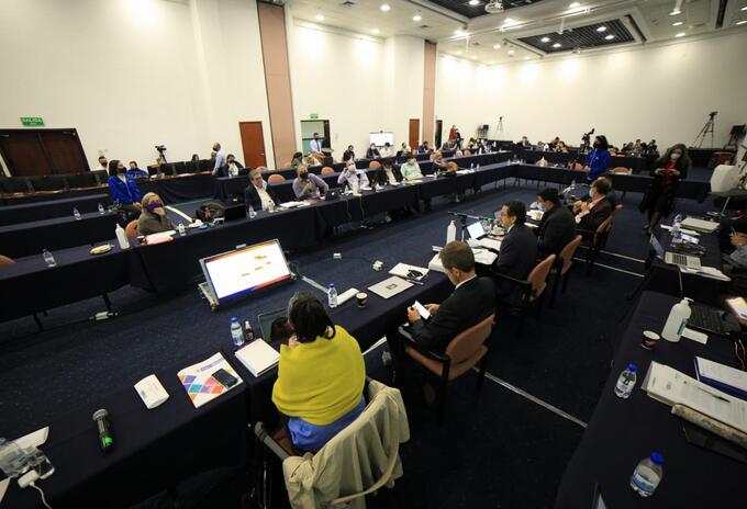 El Comité de Paro reunido.