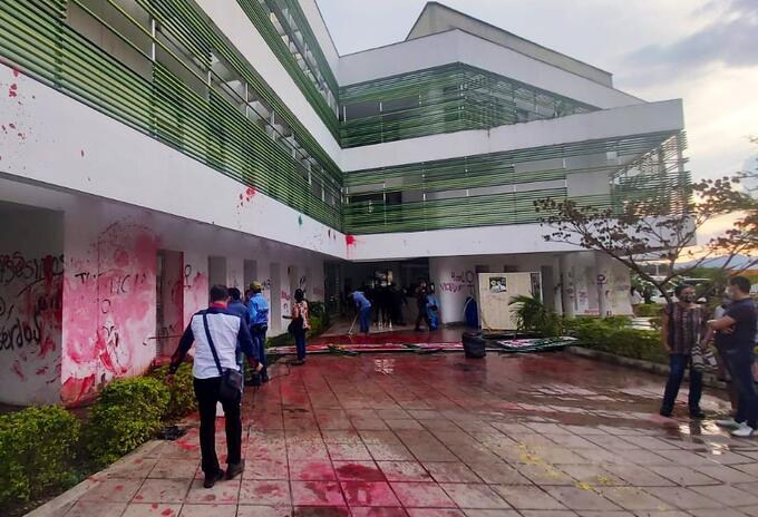 Policía entregó balance de los daños en Bucaramanga, luego de la última jornada de manifestaciones