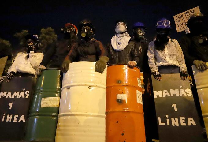 Primera Línea - Disturbios en Bogotá