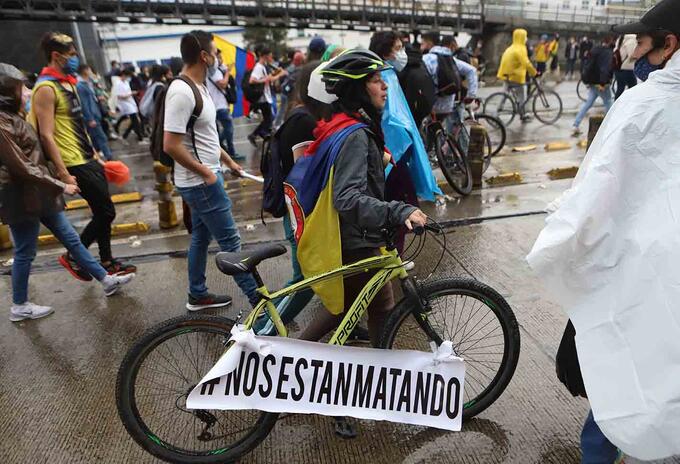 Paro nacional 5 de mayo: manifestantes marcharon por calles de Bogotá