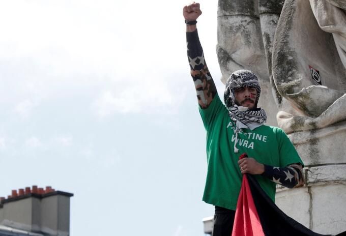 Protestas en Francia a favor de Palestina