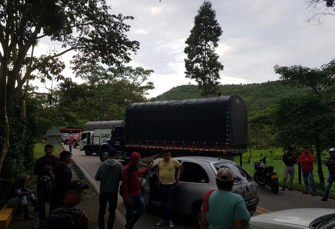 Bloqueo la vía Cúcuta- Tibú-Ocaña
