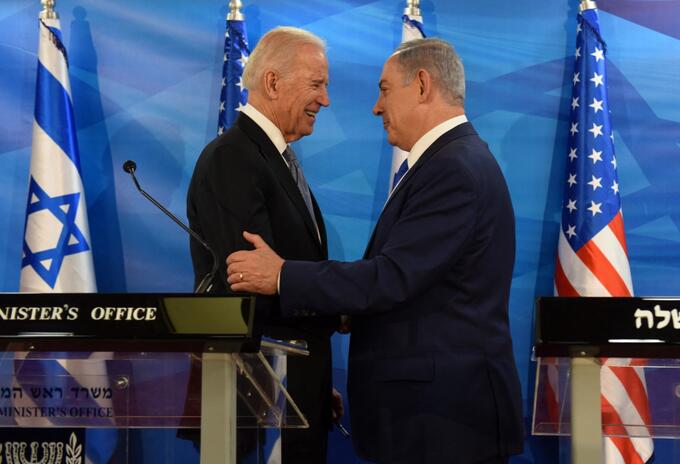 Joe Biden y Benjamin Netanyahu