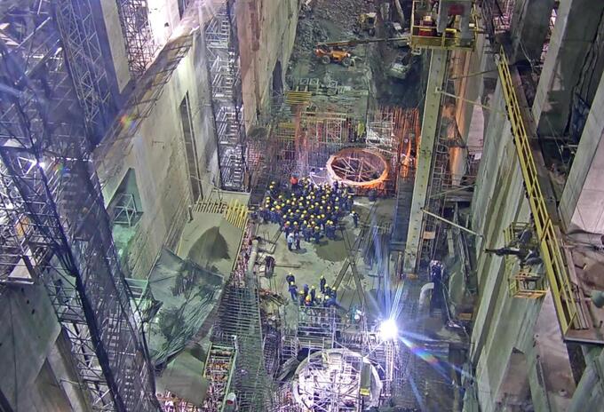 Simulacro de trabajadores de Hidroituango.