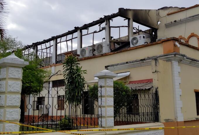 Así quedó el Palacio de Justicia de Tuluá (Valle del Cauca)