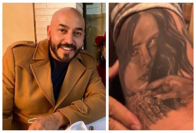Tatuaje de Lupillo Rivera con rostro de Belinda Tatuaje de Lupillo Rivera con rostro de Belinda
