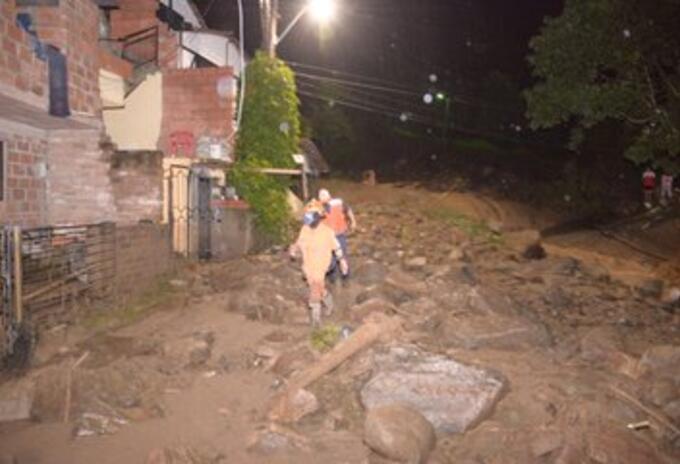 Emergencia por las lluvias en Bello, Antioquia.