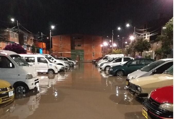 Inundaciones en barrio San Diego, Bosa.