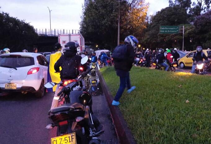 Afectaciones a la movilidad por las marchas y los disturbios en Medellín.