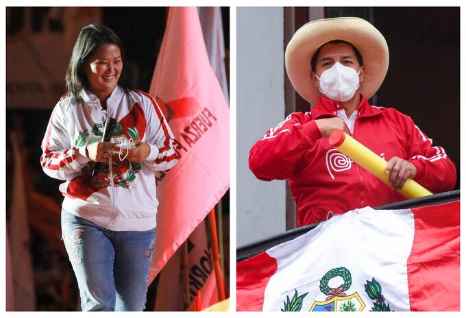 Keiko Fujimori y Pedro Castillo se disputan la segunda vuelta de las elecciones en Perú