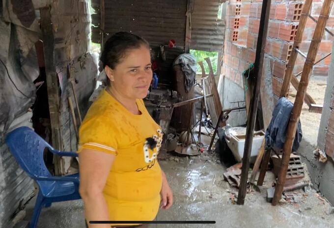 Sandra Milena Ampudia y su "casa de Tik Tok".