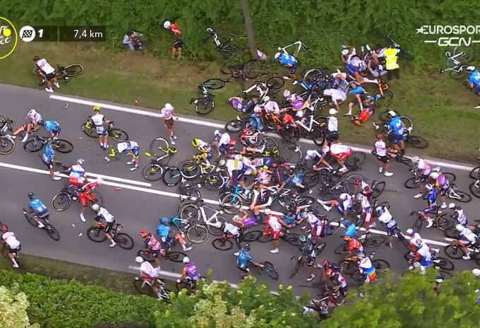 Tour de Francia 2021, etapa 1 caída