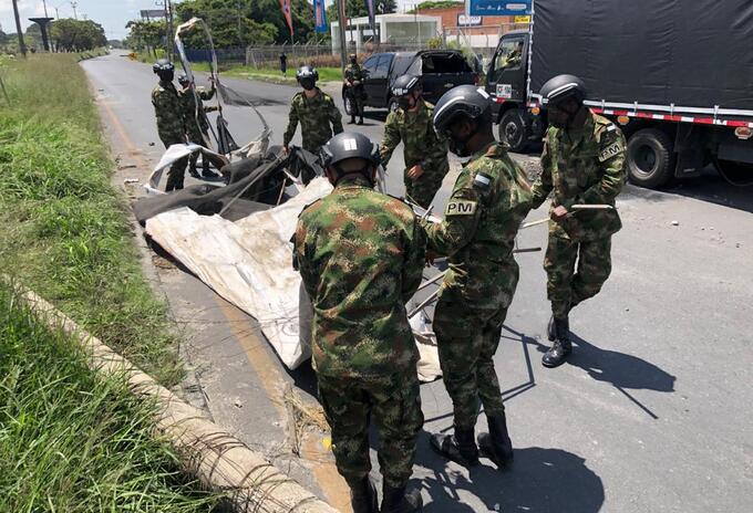 Desbloqueo de vías.