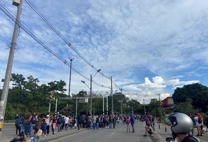 Disturbios en los alrededores de la Universidad de Antioquia.