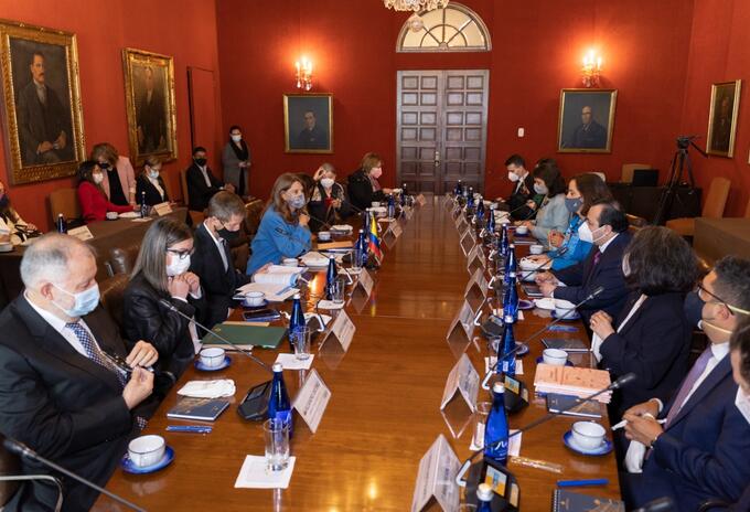 Reunión del Gobierno con delegados de la CIDH.