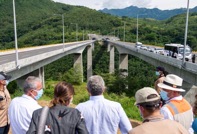 Presidente Duque en obras de Pacífico 1 en Antioquia.