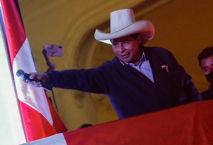 Pedro Castillo, candidato a la presidencia del Perú