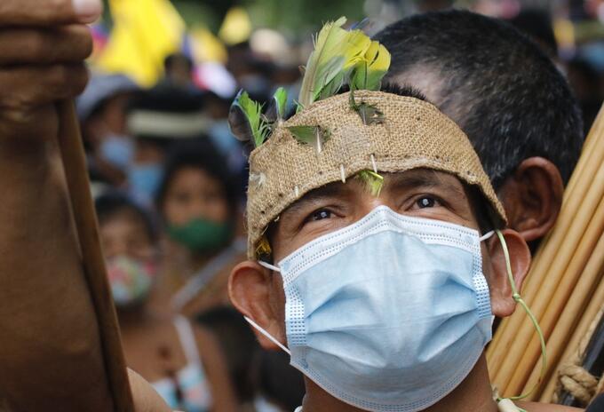 Indígena Bari, durante la pandemia en Colombia.