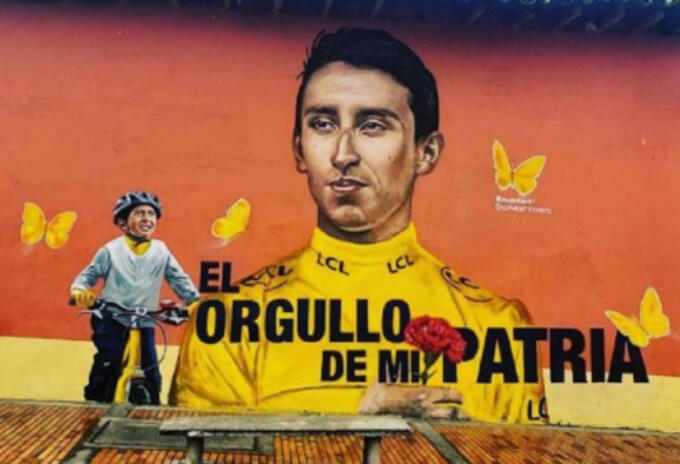 Mural Egan Bernal y Julián Gómez Mural Egan Bernal y Julián Gómez